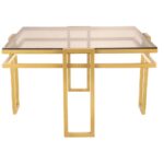 ⁦طاولة قهوة رئيسية من الاستيل المذهب⁩ - الصورة ⁦6⁩