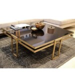 طاولة قهوة رئيسية من الاستيل المذهب