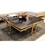 طاولة قهوة رئيسية من الاستيل المذهب