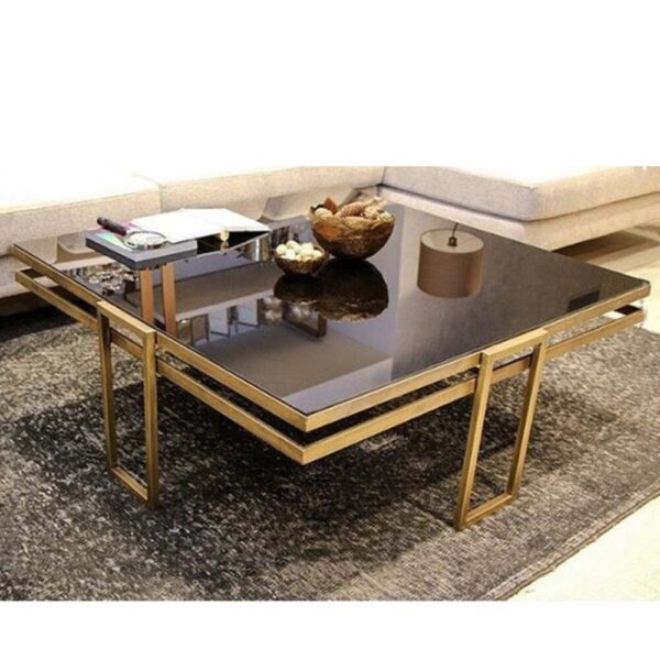 طاولة قهوة رئيسية من الاستيل المذهب