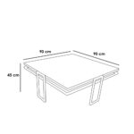 ⁦طاولة قهوة رئيسية من الاستيل المذهب⁩ - الصورة ⁦8⁩