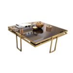 ⁦طاولة قهوة رئيسية من الاستيل المذهب⁩ - الصورة ⁦5⁩