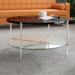 طاولة قهوة دائرية رخام فخمة