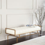 بنش مودرن بسيط من الاستيل المذهب