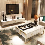 طقم طاولات تلفزيون وقهوة فاخرة