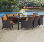 سفرة طعام خارجية مميزة مع 10 كرسي