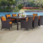 سفرة طعام خارجية مميزة مع 10 كرسي