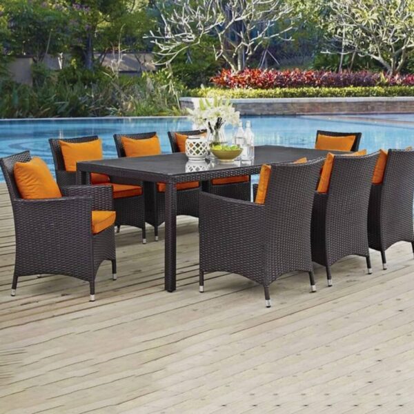 سفرة طعام خارجية مميزة مع 10 كرسي