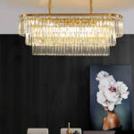 نجف كريستال فاخر وستيل مذهب فخم