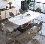 ⁦طاولة طعام رخام مع كراسي شيك⁩ - الصورة ⁦2⁩