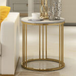 ⁦طاولة جانبية شيك من الاستيل و الرخام⁩ - الصورة ⁦2⁩