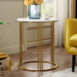 ⁦طاولة جانبية شيك من الاستيل و الرخام⁩ - الصورة ⁦3⁩