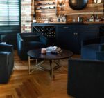 ⁦طاولة قهوة مودرن من الاستيل والخشب⁩ - الصورة ⁦3⁩