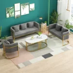 طاولة قهوة تصميم حديث من الاستيل والرخام