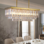 ⁦نجفة كريستال فاخر وستيل مذهب فخم⁩ - الصورة ⁦4⁩