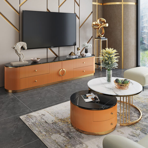 طقم طاولات تلفزيون وقهوة ايطالى فخم