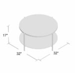 ⁦طاولة قهوة دائرية رخام فخمة⁩ - الصورة ⁦4⁩