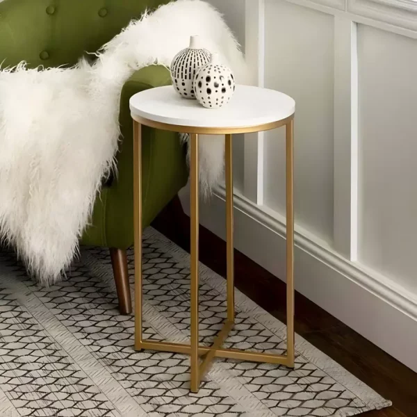 طاولة خدمة شيك من الاستيل و الرخام