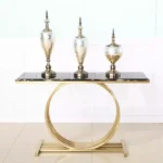 كونسول مدخل تصميم ايطالى الاستيل المذهب