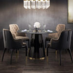 طاولة طعام مودرن بتصميم دائري ملكي فاخر