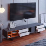 ⁦طقم طاولات قهوة وتلفاز مودرن شيك⁩ - الصورة ⁦2⁩