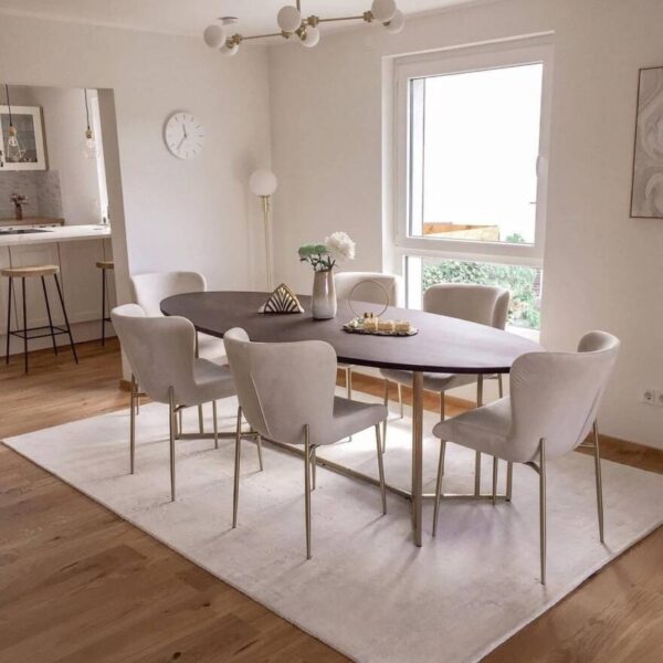 طاولة طعام دائرية تصميم ايطالى مميز