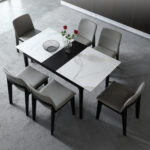 ⁦طاولة طعام رخام شيك مع كراسي⁩ - الصورة ⁦3⁩