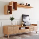 ⁦طاولة تلفاز من الخشب الصلب بتصميم حديث⁩ - الصورة ⁦6⁩