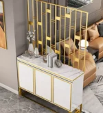 ⁦خزانة احذية مع فاصل استيل مذهب⁩ - الصورة ⁦2⁩