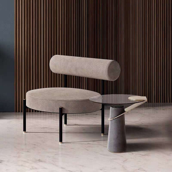 كرسي مفرد شيك من المعدن الصلب