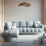 كنب زاويه شيك وارجل استيل مذهب