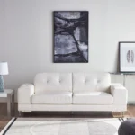 ⁦كنبة ثلاثية جلد بتصميم بيتريب⁩ - الصورة ⁦2⁩