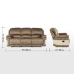 ⁦كنبة استرخاء ثلاثية المقاعد قابلة للضبط⁩ - الصورة ⁦5⁩