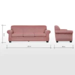 ⁦كنبة ثلاثية قماشية من أوكلاند⁩ - الصورة ⁦6⁩