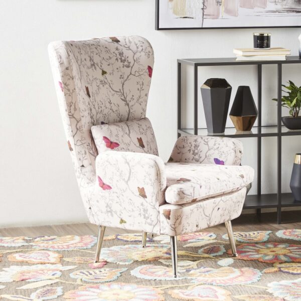 كرسي مودرن بمسند ذراعين وظهر مرتفع