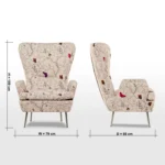 ⁦كرسي مودرن بمسند ذراعين وظهر مرتفع⁩ - الصورة ⁦5⁩