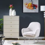 ⁦كرسي مودرن مخملي بمسند ذراعين⁩ - الصورة ⁦3⁩