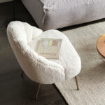 ⁦كرسي منفرد من النسيج الفاخر⁩ - الصورة ⁦3⁩