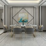 ⁦طاولة طعام مع كراسي فخمة⁩ - الصورة ⁦4⁩