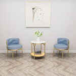 ⁦طقم طاولة جانبية مع كرسيين⁩ - الصورة ⁦3⁩