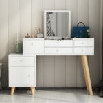 ⁦تسريحة مع مرآة قابلة للطي مع كرسي⁩ - الصورة ⁦3⁩