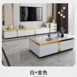 ⁦طاولة قهوة مع طاولة تليفزيون فخمة⁩ - الصورة ⁦10⁩