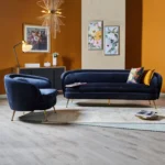 ⁦كرسي استرخاء بذراعين مخملي مميز⁩ - الصورة ⁦3⁩