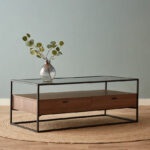 ⁦طاولة قهوة مودرن بسطح زجاج⁩ - الصورة ⁦3⁩