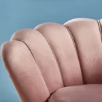 ⁦كرسي مودرن مخملي بتصميم دائري⁩ - الصورة ⁦3⁩
