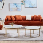 ⁦طقم طاولة قهوة بسطح رخام من قطعتين⁩ - الصورة ⁦4⁩