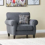 كرسي مفرد بمساند ذراعين دائرية