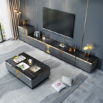 ⁦طاولة قهوة مع طاولة تليفزيون فخمة⁩ - الصورة ⁦4⁩