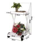 ⁦طاولة خدمة خشبيه بعجل⁩ - الصورة ⁦4⁩