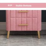 ⁦طاولة جانبية جلد حديث بتصميم راقي⁩ - الصورة ⁦5⁩